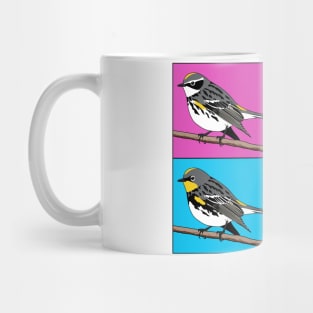 Warhol Birds - Yellow-rumped warbler Mug